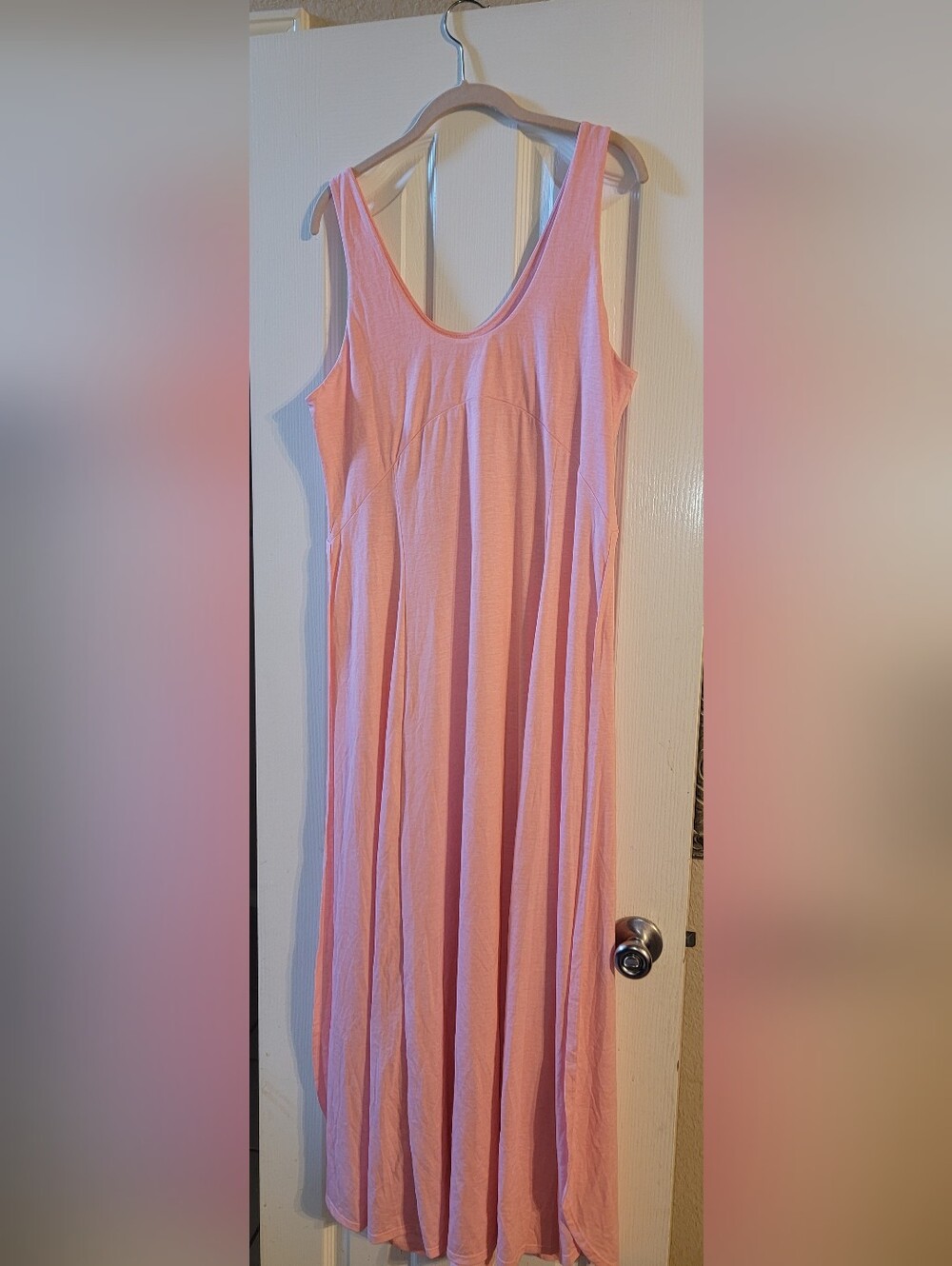 Like New Halara Coral Scoop Neck Maxi Dress Sz L